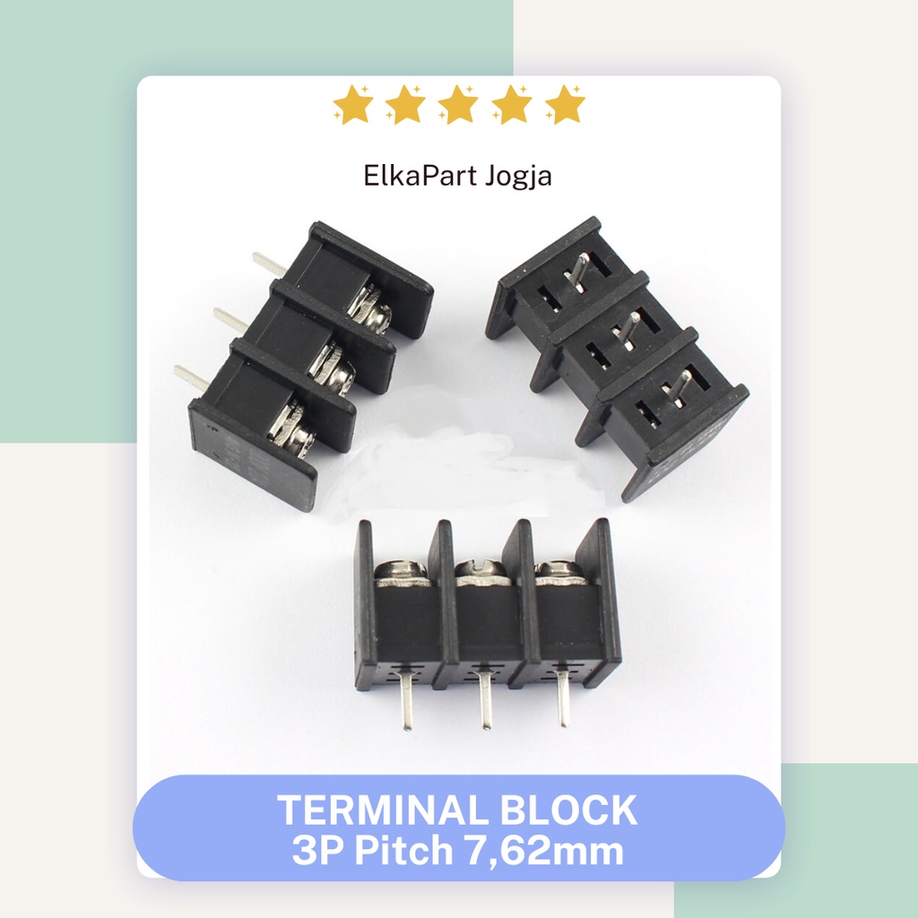 บล็อกสีดํา TERMINAL PCB บล็อก Pitch 7.62 มม. 3 ขาสกรู 3P Pole KF25