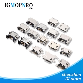 ซ็อกเก็ตเชื่อมต่อ Micro USB 5 Pin SMT Type B ตัวเมีย SMD DIP DNIGEF 2PIN SMD DIP 10 ชิ้น