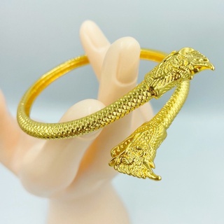 กำไลพญานาค [ 160 ] กำไลข้อมือทองชุบ กำไลข้อมือพญานาค ขนาดฟรีไซร์ พร้อมส่ง