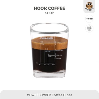 MHW-3BOMBER Square Shot Glass - แก้วตวงกาแฟ แก้วชอต ขนาด 60 ml