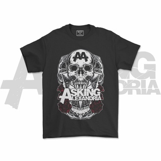 คอลูกเรือเสื้อยืดคอกลมAlexandria ASKING เสื้อยืด / ALEXANDRIA ASKING BAND Clothing / SCREAMO BAND Clothing / V4ผ้าฝ้ายแท