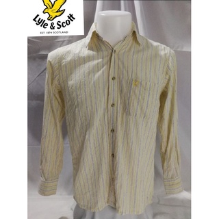 LYLE &amp; SCOTT Black label Brand_2nd hand (BK1) เสื้อเชิ้ตแขนยาวผ้าฝ้าย​ ​100%/ Size S/ แท้มือสองกระสอบนำเข้า​