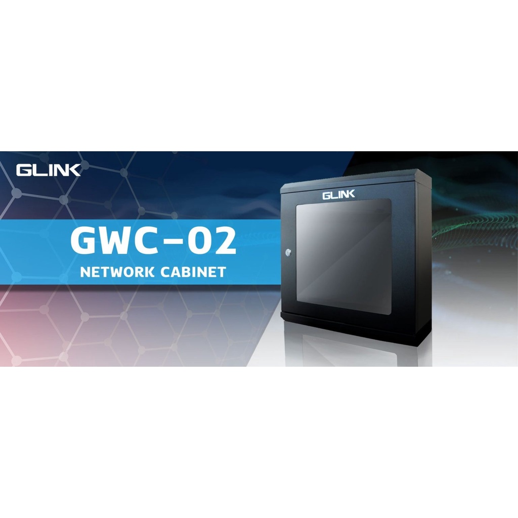 ตู้ Rack CCTV Wall Type Network Cabinet GWC-02 Black White สีดำ สีขาว 50x15x50cm GLINK