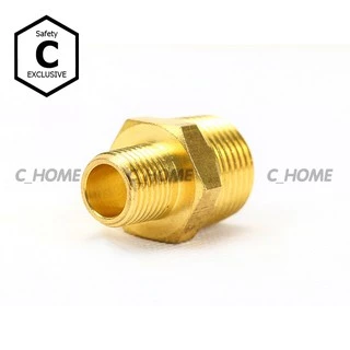 [C_HOME] ข้อต่อทองเหลืองแท้ นิปเปิ้ล (ข้อต่อเกลียวนอก) มีหลายขนาดให้เลือก กดเลือกขนาดก่อนสั่งซื้อ สินค้าพร้อมส่งจากไทย