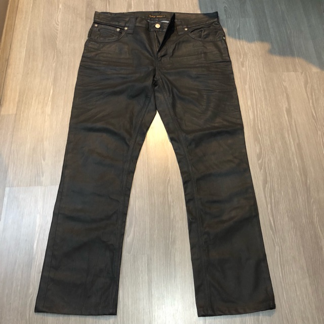 nudie black coated indigo