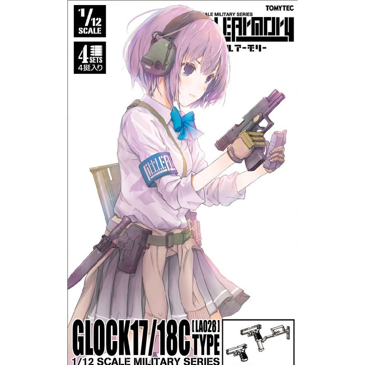 สเกล 1/12 ฟิกม่า Figma Little Armory LA028 Glock 17 18C พีวีซีพาร์ทเสริมยังไม่ได้ประกอบและทากาว