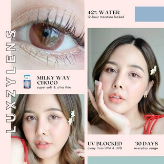 คอนแทคเลนส์🌈Milky Way🌈 Choco / Black (Luxzylens) ขนาดมินิ💖 รุ่นฮิตล่าสุดจากเกาหลี