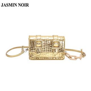 Jasmin NOIR กระเป๋าสะพายข้าง หนัง PU แบบล็อค สําหรับผู้หญิง