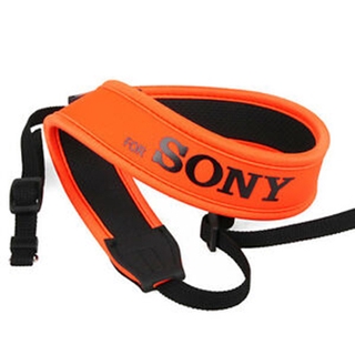 CAMERA NECK STRAP FOR SONY ORANGE (โลโก้ดำ)