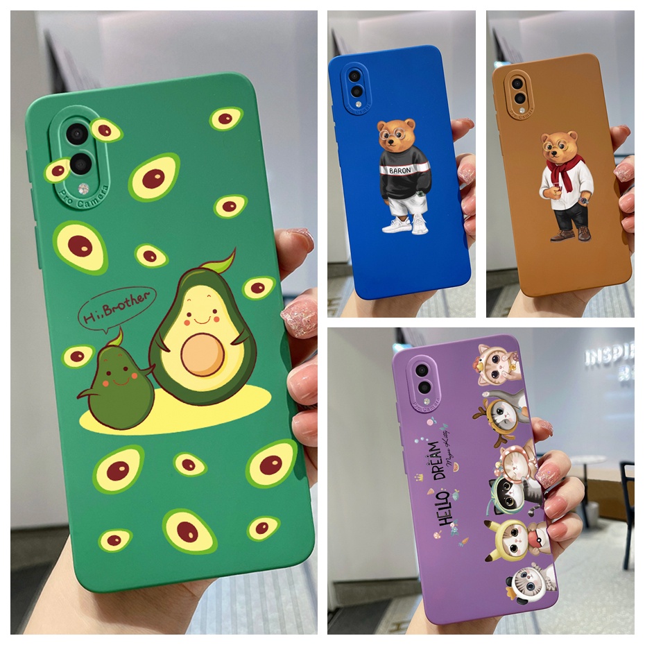 เคสโทรศัพท์มือถือ ลายการ์ตูนอะโวคาโดน่ารัก สําหรับ Samsung Galaxy A02 A02 GalaxyA02 A 02 SM-A022F DS 2021