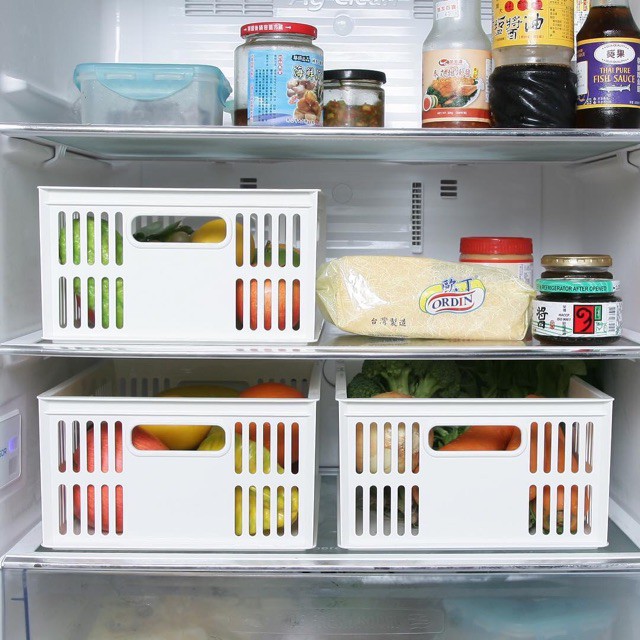 KEYWAY รุ่น DT-41 สีขาว  ตะกร้า ตะแกรง ชั้นใส่ของ อเนกประสงค์ ซ้อนได้ แข็งแรง ขนาด 47 x 36 x 17 cm - รูปที่ 2