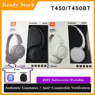 หูฟังบลูทูธไร้สาย jbl t 450 bt/ไมโครโฟนแบบพกพา