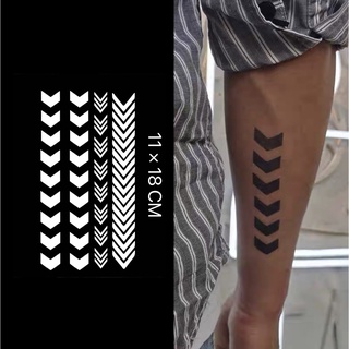 【Mars Tattoo】ใหม่ สติกเกอร์รอยสักชั่วคราว ลายลูกศร ลูกศร ปลอกแขน D189 กึ่งถาวร ติดทนนาน 2 สัปดาห์