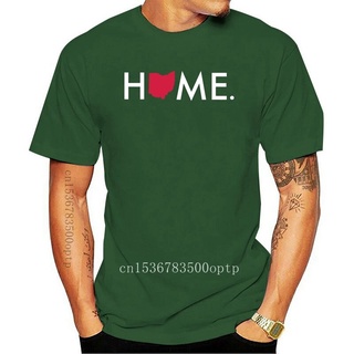 เสื้อยืดผ้าฝ้ายพิมพ์ลายแฟชั่นใหม่ เสื้อยืด ลาย Home State Ohio สีดํา สําหรับผู้ชาย