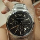reviewEMPORIO ARMANI นาฬิกาข้อมือผู้ชาย รุ่น AR2434 Classic Chronograph Black Dial SteelSilver comment 1