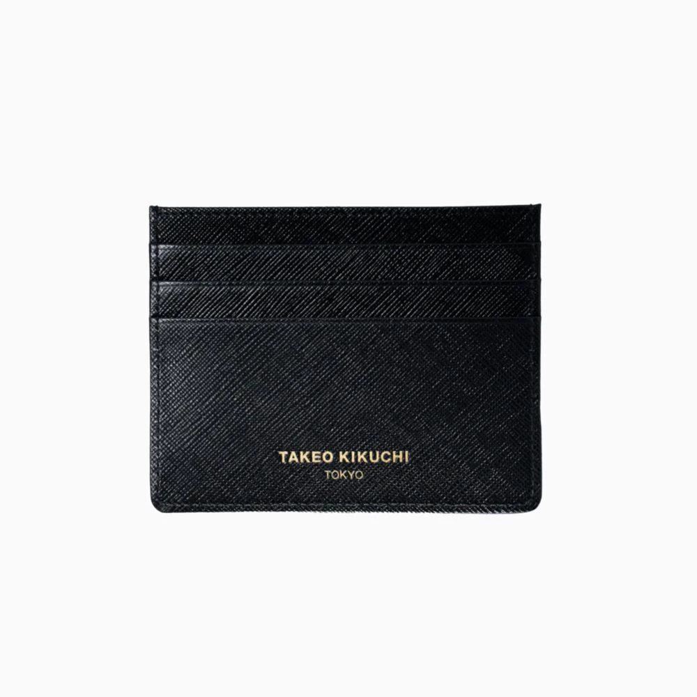TAKEO KIKUCHI กระเป๋าใส่บัตร BLACK WABI SABI CARD CASE