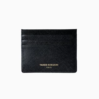 TAKEO KIKUCHI กระเป๋าใส่บัตร BLACK WABI SABI CARD CASE