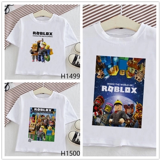 เสื้อยืด แขนสั้น พิมพ์ลาย Roblox สําหรับเด็ก