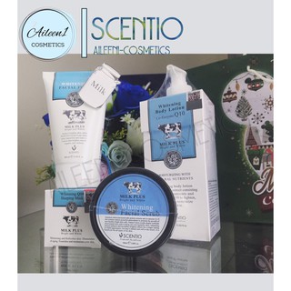 @รวมกันตรงนี้! SCENTIO MILK PLUS Whitening Facial Foam/  Facial Scrub/Whitening Q10 Sleeping Mask/ Whitening body Lotion