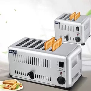 เครื่องปิ้งขนมปังสแตนเลส (4ช่อง)(6 ช่อง) เครื่องปิ้งขนมปังอัตโนมัติ Toaster 4 slices , 6 slices hot presses toaster