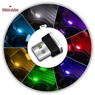 โคมไฟ Led Usb ขนาดเล็กแบบพกพาสําหรับตกแต่งภายในรถยนต์สีเหลือง