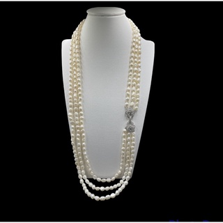 Freshwater pearl ready made necklace. natural pearl necklace for women.