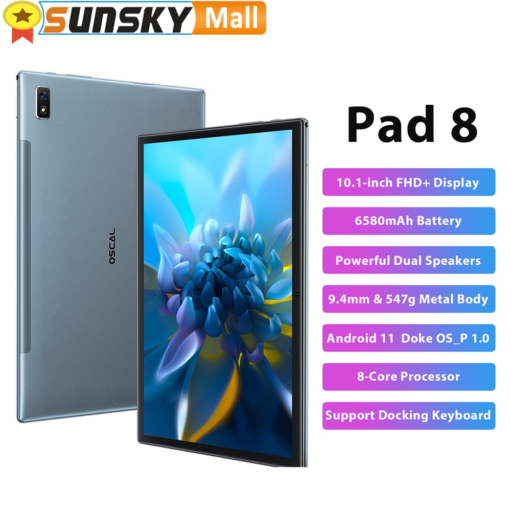 Blackview OSCAL Pad 8 10.1 inch 4GB+64GB Android 11 Spreadtrum SC9863A Octa Core Support Dual SIM  W