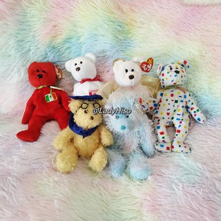 💥 ของสะสม TY 💥 หมีทีวาย 8 นิ้ว set 1 TY Beanie Baby ตุ๊กตา ตุ๊กตาหมี Ty ป้ายแท้ ตุ๊กตาผ้าขน ตุ๊กตาทีวาย หมีวินเทจ