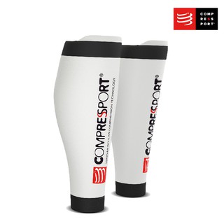 Compressport รัดน่อง ปลอกรัดน่อง อุปกรณ์พยุงกล้ามเนื้อน่อง ใส่เล่นกีฬา CALF R2 v2 White