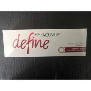 (ทักแชทรับโค้ด)1-Day Acuvue Define สี Radiant Chic (30ข้าง/กล่อง)