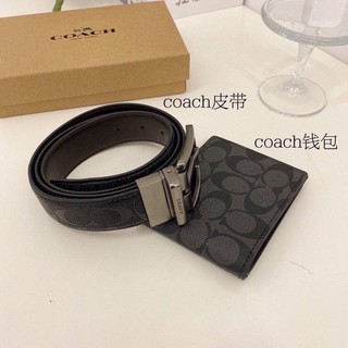 COACH set กระเป๋าสตางค์+เข็มขัด สินค้าเป็นงาน outlet พร้อมส่ง OAC263