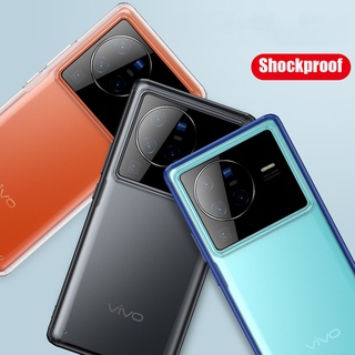 Vivo X80 Pro X70 Pro Plus X Note 5G กันกระแทก บาง ถุงลมนิรภัย หลังใส แข็ง เคลือบด้าน เคสเกราะ