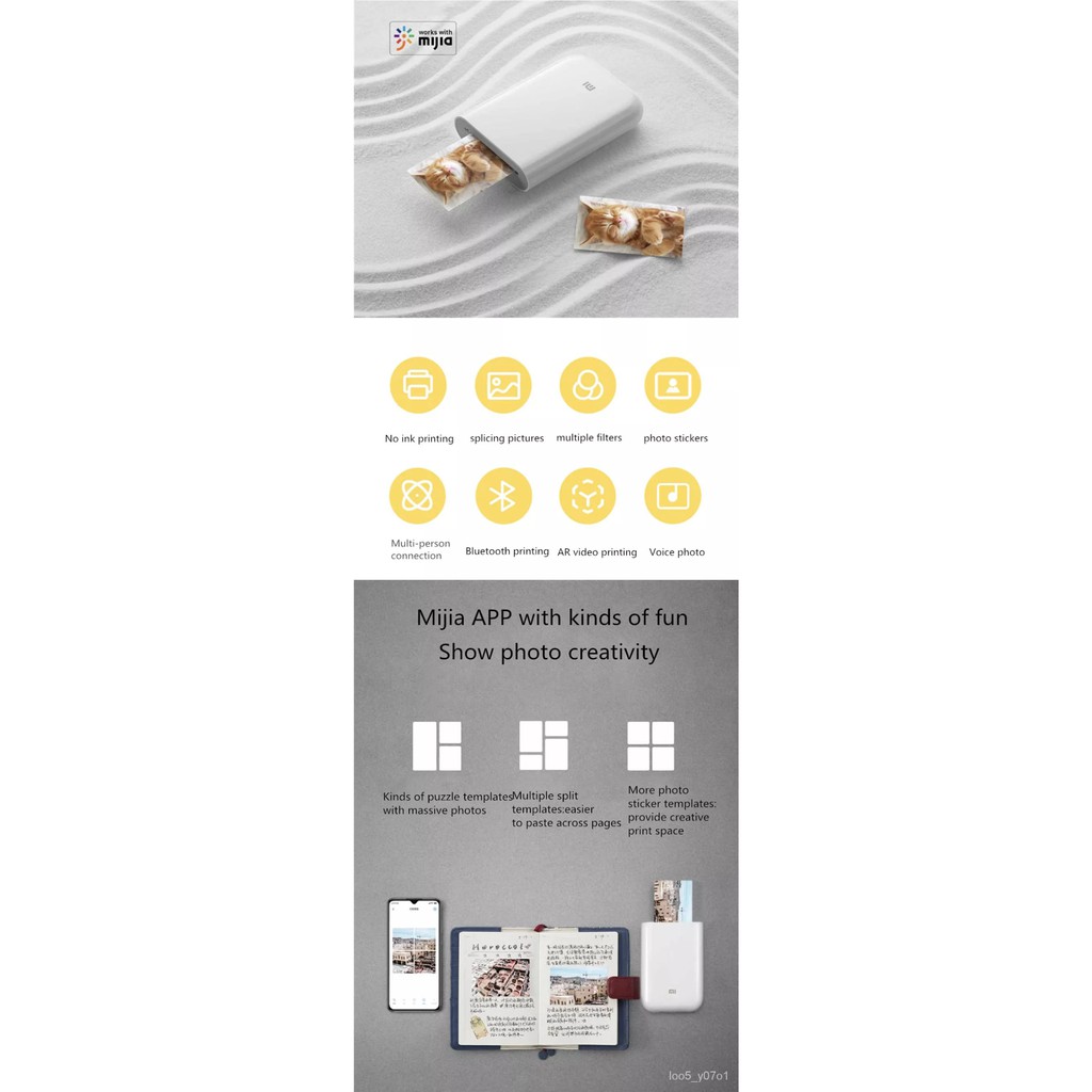 Xiaomi Mijia AR Printer Mi ZINK Pocket Printer Paper Self adhesive ...
