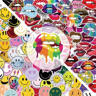 💥พร้อมส่ง💥EMOJI lips ริมฝีปาก sticker สติกเกอร์ กันน้ำ รูปแบบที่แตกต่างกัน 50ชิ้น