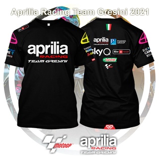 Aprilia เสื้อยืด ลายทีมแข่งรถ Gresini MotoGP พรีเมี่ยม ขนาดใหญ่ 4XL 5XL 2021