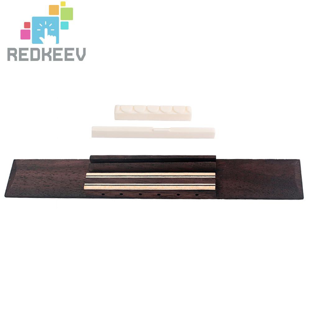 Redkeev Rosewood สะพานสายกีตาร์ + อานสําหรับกีต้าร์คลาสสิก