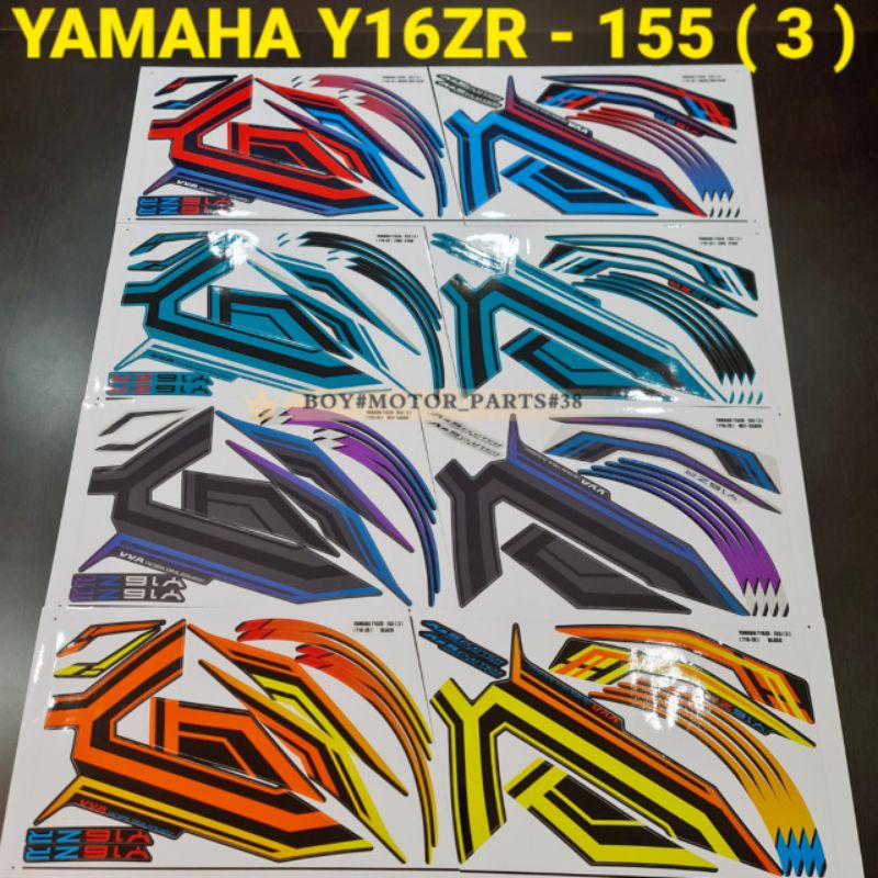 YAMAHA Y16 / Y16ZR VVA 155 ( 3 ) สติ๊กเกอร์ร่างกาย