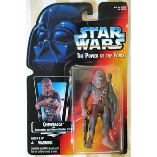 Star wars The Power of the Force POTF2 Red Card Chewbacca 3.75"