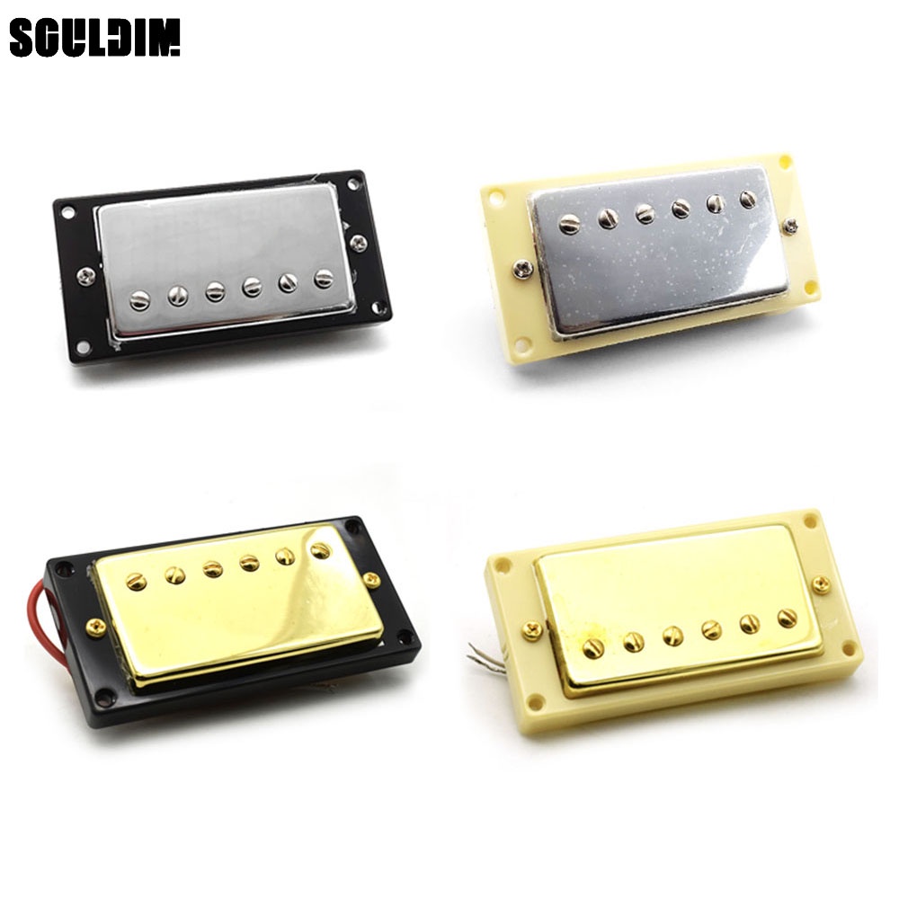 Humbucker กีตาร์ไฟฟ้า Pickup Chrome Gold คอหรือสะพานรถกระบะแหวนเลือกสําหรับ LP สไตล์กีตาร์