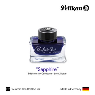 Pelikan Edelstein Ink "Sapphire" 50ml Bottle - หมึกปากกาหมึกซึม อีเดลสไตน์ แซฟไฟร์ สีรอยัลบลู ขวดขนาด 50 มล.