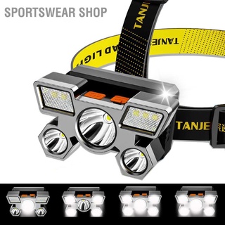 Sportswear Shop ไฟหน้า Led 5W ชาร์จ Usb กันน้ํา 5 หัว สําหรับตั้งแคมป์ ผจญภัย เดินป่า ฉุกเฉิน