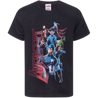 เสื้อยืดสีพื้นไซส์ใหญ่ Marvel Official Boys Avengers Characters T-Shirt sale black widow2-7