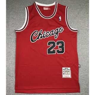 ใหม่ Chicago Bulls รองเท้า สําหรับผู้ชาย 84-85 #เสื้อกีฬาบาสเก็ตบอล ปักลาย Michael MN 23 สีแดง