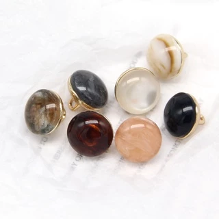 10ชิ้น/เซ็ต11/15/20มิลลิเมตรแมวน่ารักตารอบปุ่มโลหะสีทองสําหรับเสื้อผ้าผู้หญิงเสื้อตกแต่ง