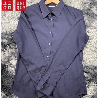 ‼️ส่งฟรี‼️『Uniqlo®』ยูนิโคล่ แขนยาว สีกรมท่า อก 34" ยาว 25" ป้าย Size M