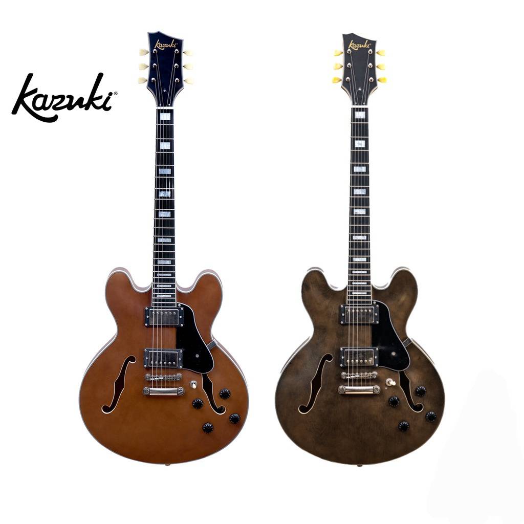 Kazuki K335 Electric Guitar K-335 Jazz Semi Hollow Body  กีต้าร์ไฟฟ้า คาซูกิ ทรงแจ๊ส แถมฟรี กระเป๋าบุฟองน้ำอย่างดี