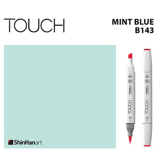 TOUCH TWIN BRUSH MARKER B143 (MINT BLUE) / มาร์คเกอร์หัวพู่กัน-หัวตัดขนาดกลาง รหัส B143 (MINT BLUE)