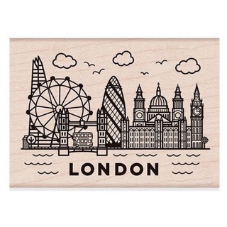 แสตมป์ไม้  DESTINATION LONDON