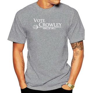 Vote CROWLEY เสื้อยืดลําลอง แขนสั้น พิมพ์ลาย SUPERNATURAL WINCHESTER BROTHERS สไตล์ฮาราจูกุ แฟชั่นใหม่ สําหรับผู้ชาย และ