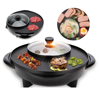 ⦿2 in 1 หม้อต้ม + เตาปิ้งย่าง 1.8L 33.5 x 38 x 13.4 ซม.SHABU Circle Boiling pot and grill 圆锅